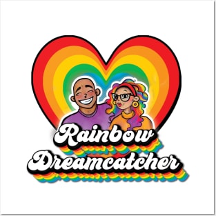 Rainbow Dreamcatcher Heart Logo Posters and Art